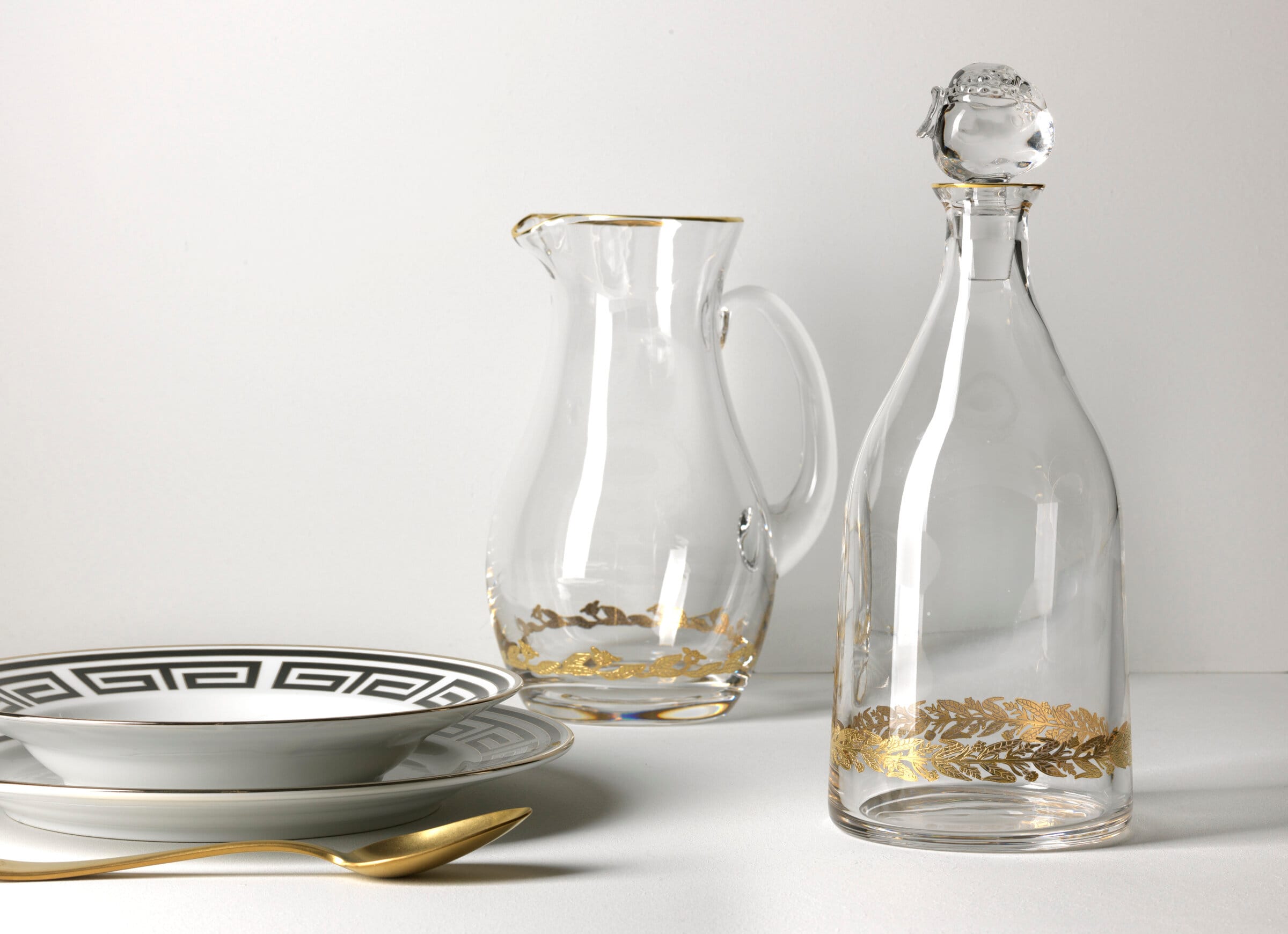 Gold thread crystal decanter | Marchese | GINORI 1735